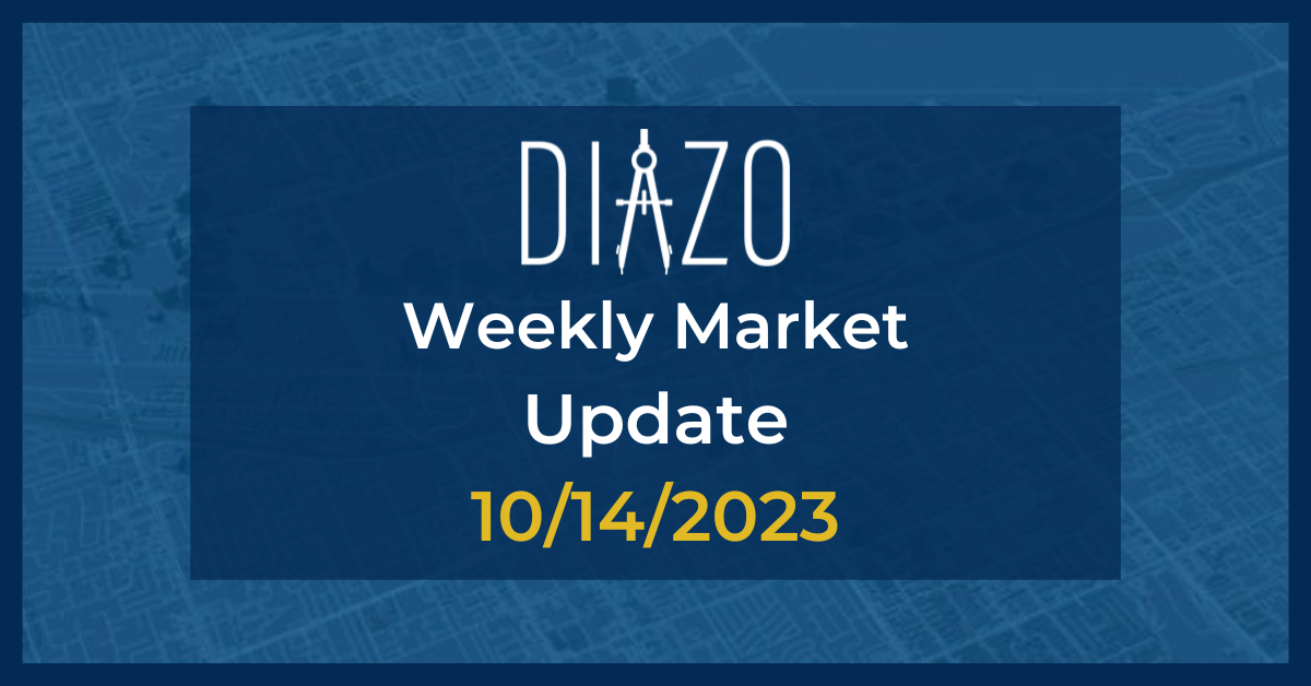 Blueprint image of Las Vegas in background with centered Navy blue box with white Diazo logo and text stating 